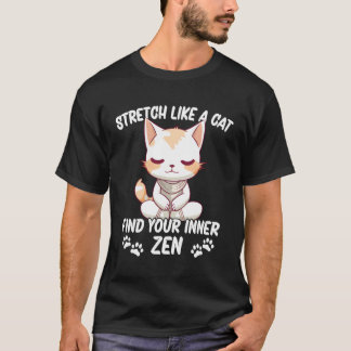 Camiseta Estirar como un gato de yoga