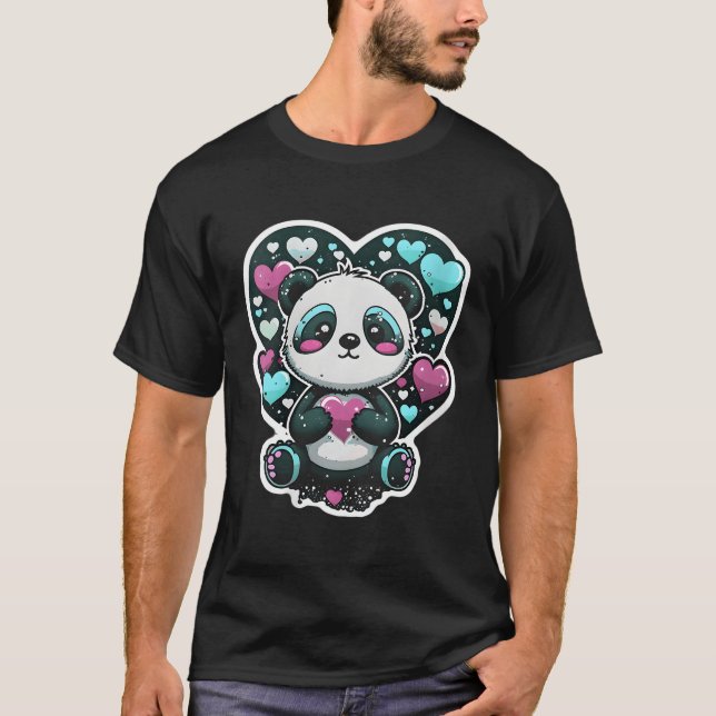 Camiseta Esto ama a Pandas Panda He Purple (Anverso)
