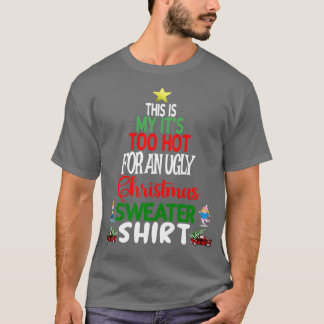 Camiseta Esto es demasiado caluroso para un Navidad feo dul