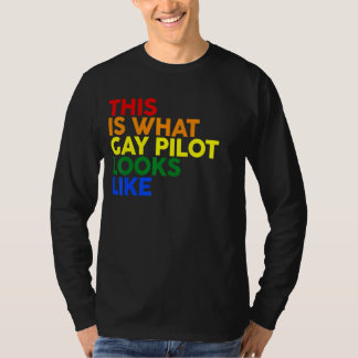 Camiseta Esto Es Lo Que El Piloto Gay Parece Lgbt Corlor Ra
