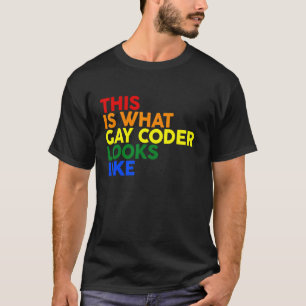 Camiseta Esto Es Lo Que Gay Coder Parece Lgbt Corlor Rain
