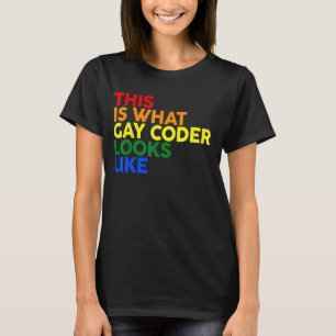 Camiseta Esto Es Lo Que Gay Coder Parece Lgbt Corlor Rain