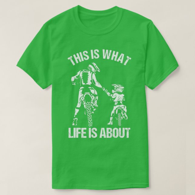 Camiseta Esto Es Lo Que La Vida Tiene Sobre El Padre Hijo M (Diseño del anverso)