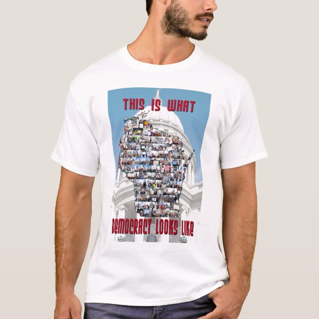 Camiseta Esto es lo que parece la democracia (Anverso)