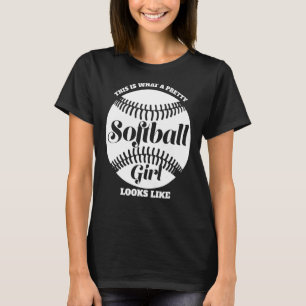Camiseta esto es lo que un bonito softball chica softball j
