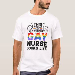 Camiseta Esto Es Lo Que Una Enfermera Gay Parece Un Orgullo