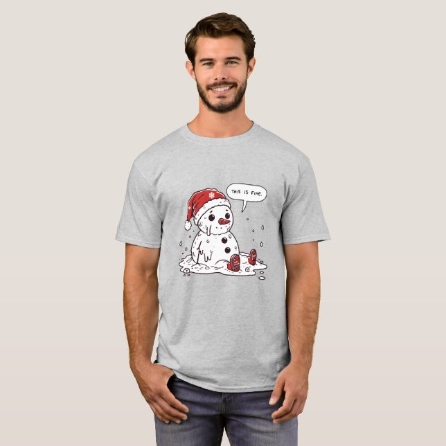 Camiseta Esto es un muñeco de nieve que se derrite bien (Anverso completo)