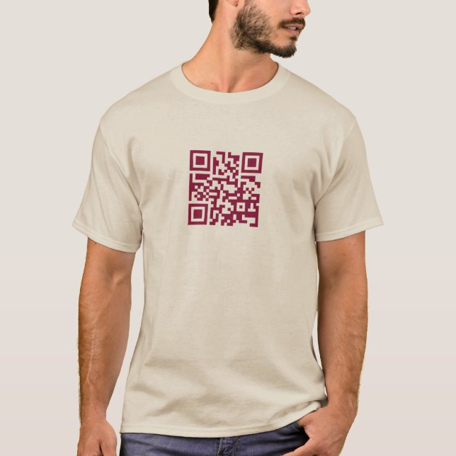 Camiseta esto es una frambuesa oscura del código de QR… (Anverso)