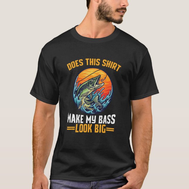 Camiseta ¿Esto Hace Que Mi Bastón Parezca Pesca Grande? (Anverso)