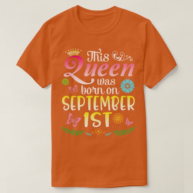 Camiseta Esto Nació El 1 De Septiembre Feliz Cumpleaños Par (Diseño del anverso)