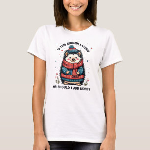 Camiseta ¿Esto Suficientes Capas? - Hedgehog en ropa de inv