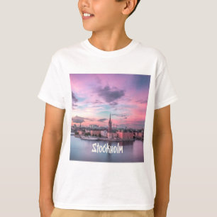 Camiseta Estocolmo Capital de Suecia Cielo Nocturno