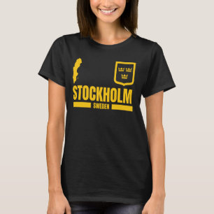 Camiseta Estocolmo con pabellón de Suecia, Emblema de Estoc