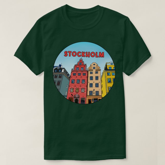 Camiseta Estocolmo de Suecia (Diseño del anverso)