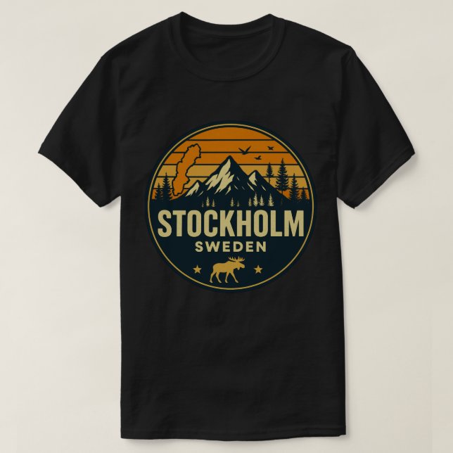 Camiseta Estocolmo, Suecia Sverige (Diseño del anverso)