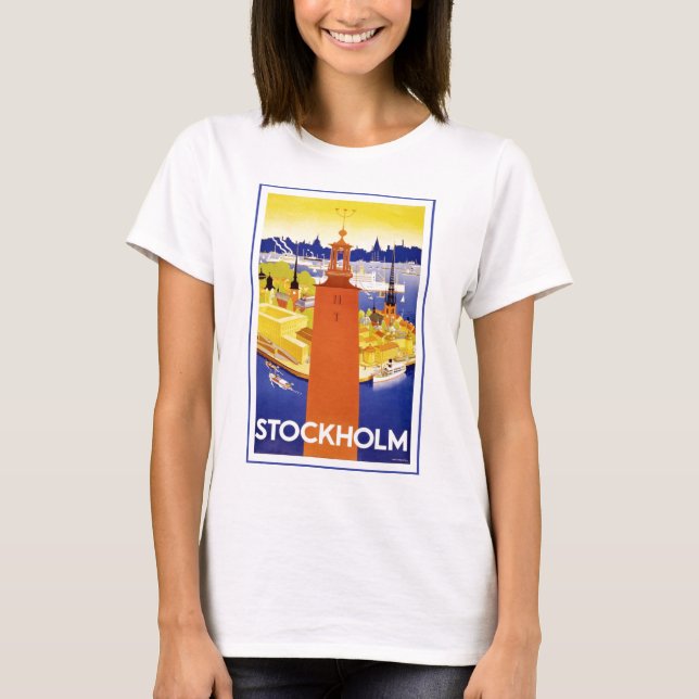 Camiseta Estocolmo vintage Suecia (Anverso)