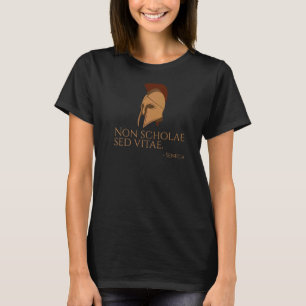 Camiseta Estoicismo No Scholae Sed Vitae Latin Stoic Philo
