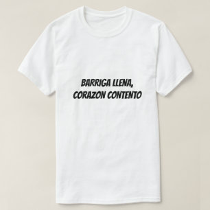 Camiseta Estomago completo, corazón feliz en español