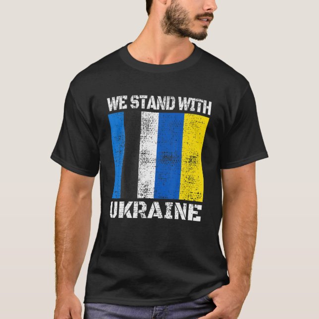 Camiseta Estonia apoya al ucraniano que apoyamos a Ucrania  (Anverso)