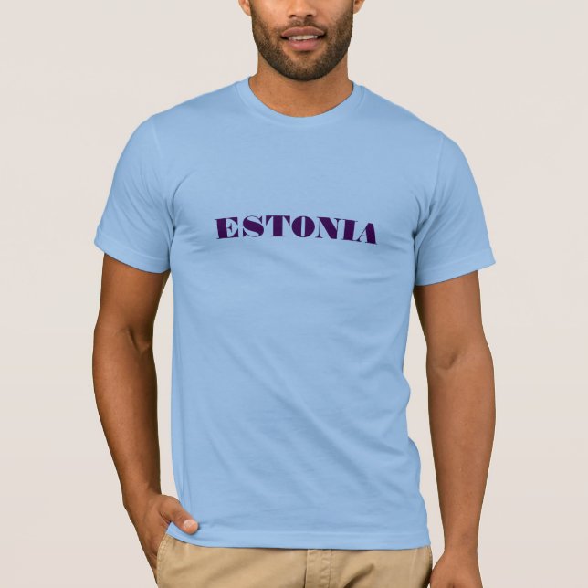 Camiseta Estonia, diseño de texto, (Anverso)