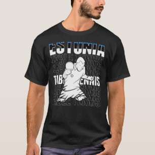 Camiseta Estonia Mesa de Tenis Apoyo al Ping Pong T estonio