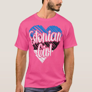 Camiseta Estonia por la bandera del corazón estonia Chica p