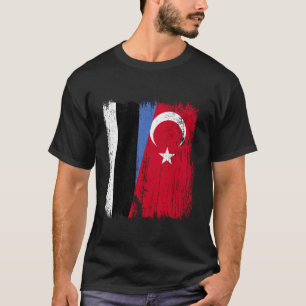 Camiseta Estonia Turquía Media Bandera Turquia Estonio Turc