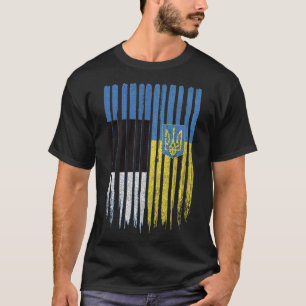 Camiseta Estonia Ucrania Estonio Ucraniano Bandera