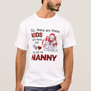 Camiseta Estos niños me llaman nana snowman