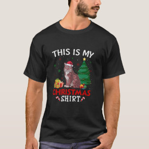 Camiseta Estos son mis Navidades de Lynx Santa Hat Pajama T