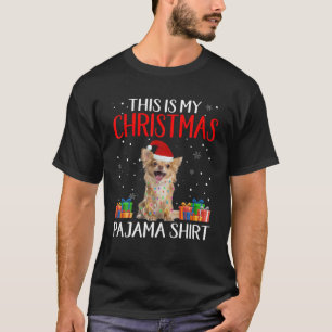 Camiseta Estos son mis Navidades de perro de Chihuahua Paja