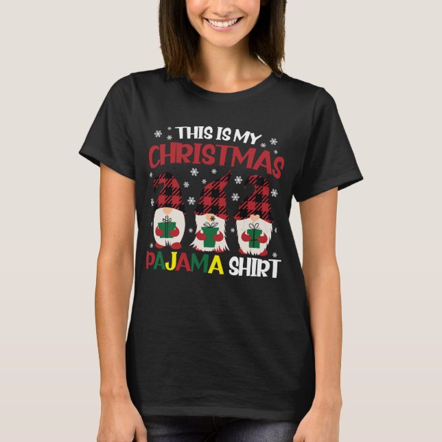 Camiseta Estos son mis Navidades Gnomías familiares de los  (Anverso)