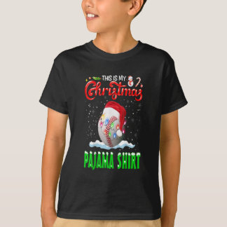 Camiseta Estos son mis Navidades Navidades De Béisbol Pajam