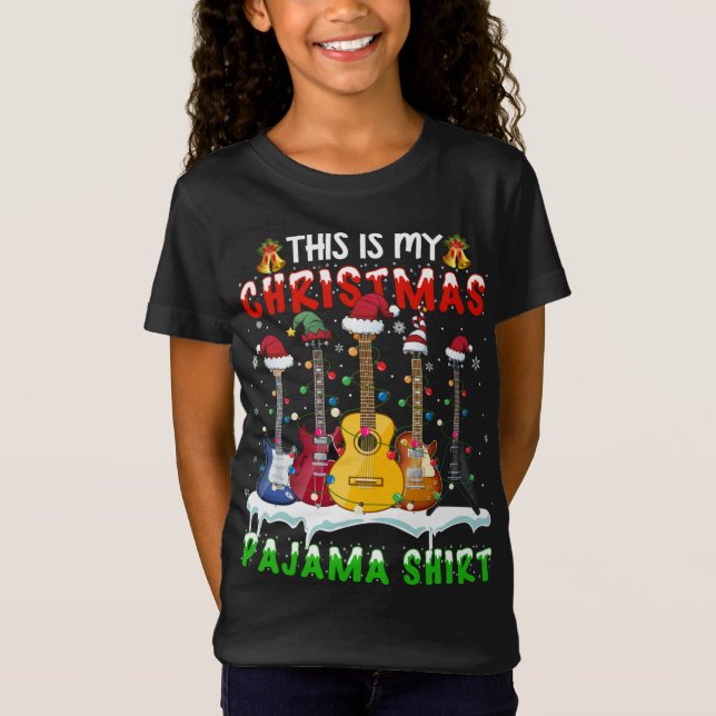 Camiseta Estos Son Mis Navidades Navidades De Guitarra Cami (Anverso)