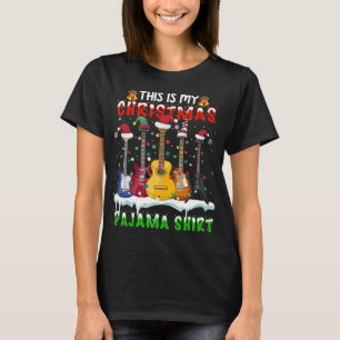 Camiseta Estos Son Mis Navidades Navidades De Guitarra Cami