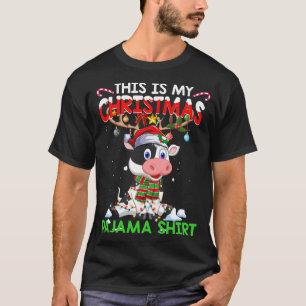 Camiseta Estos son mis Navidades Navidades de renos de vaca