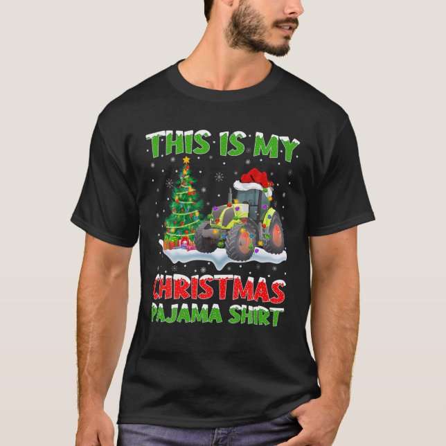 Camiseta Estos son mis Navidades Navidades del Tractor Paja (Anverso)