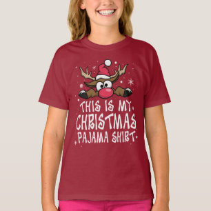 Camiseta Estos son mis Navidades Navidades Pajama renos