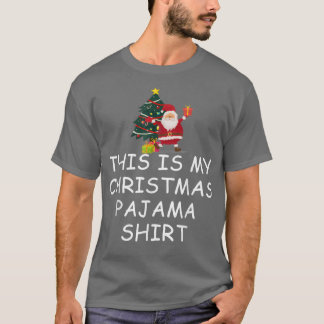 Camiseta Estos son mis Navidades Navidades Pajama Santa Cla