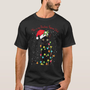 Camiseta Estos son mis Navidades Pajama Black Cat Navidades