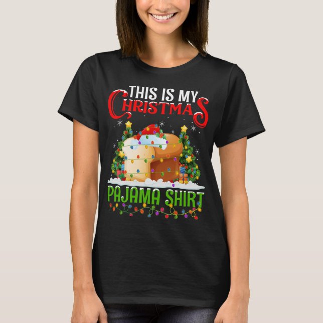 Camiseta Estos son mis Navidades Pajama Bread Food Navidade (Anverso)