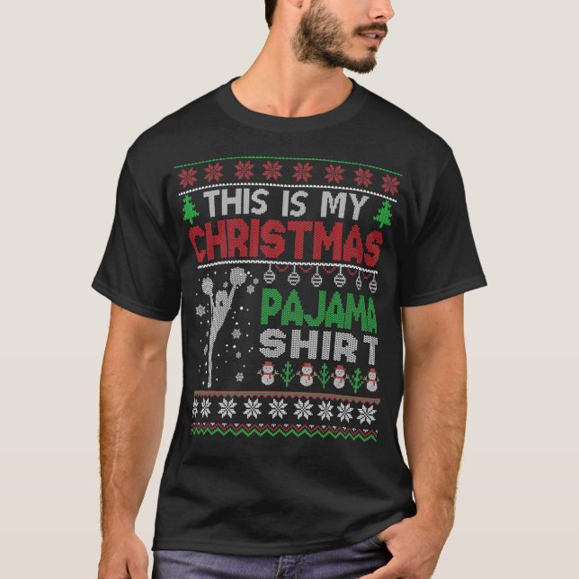 Camiseta Estos son mis Navidades Pajama Chealing Ugly Swe (Anverso)