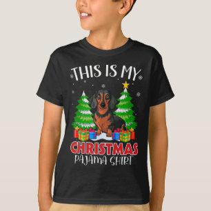 Camiseta Estos Son Mis Navidades Pajama Dachshund Perro Xma