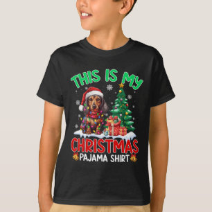 Camiseta Estos Son Mis Navidades Pajama Dachshund Perros Am