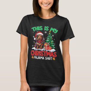 Camiseta Estos Son Mis Navidades Pajama Dachshund Perros Am