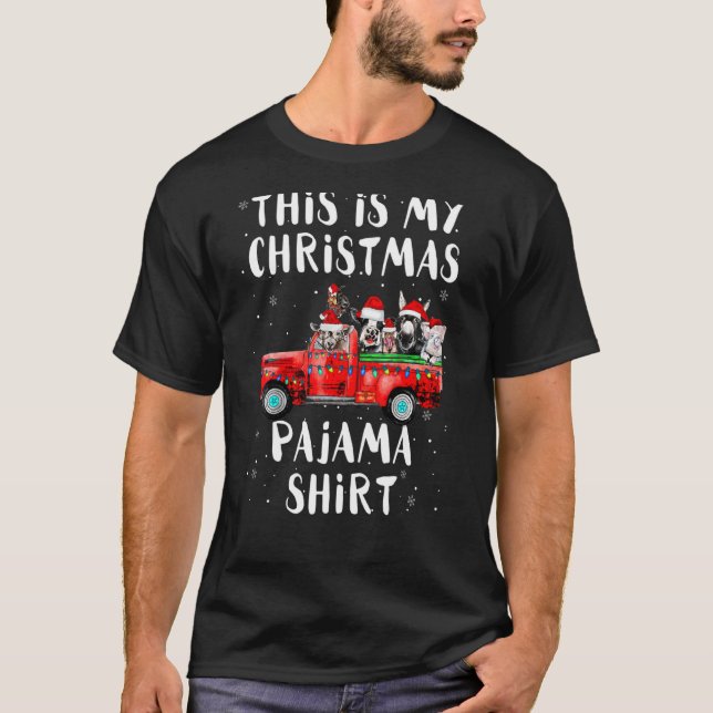 Camiseta Estos Son Mis Navidades Pajama Farm Animals Pickup (Anverso)