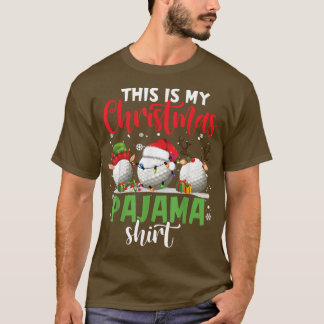 Camiseta Estos son mis Navidades Pajama Golf Reindeer Santa