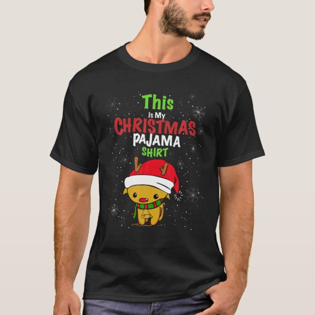 Camiseta Estos son mis Navidades Pajama Graciosos renos (Anverso)