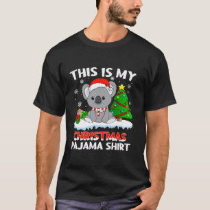 Camiseta Estos son mis Navidades Pajama Koala Santa Hat Chi