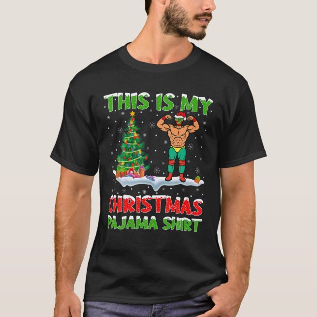 Camiseta Estos son mis Navidades Pajama Luchando Navidades (Anverso)